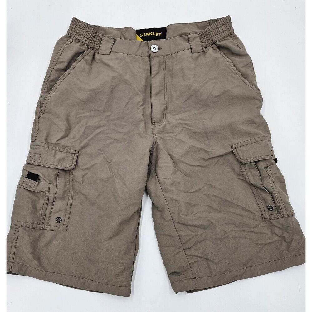 Stanley Medium 100% Nylon Tan Cargo Short Utility Outdoors Gorpcore Fishing